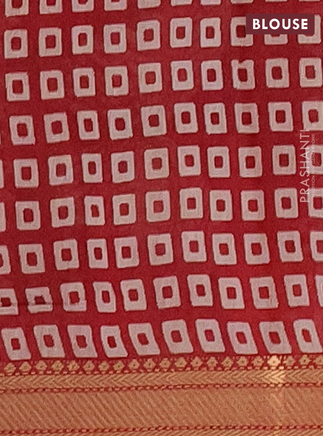 Semi maheshwari cotton saree black and maroon with allover butterfly butta prints and zari woven border