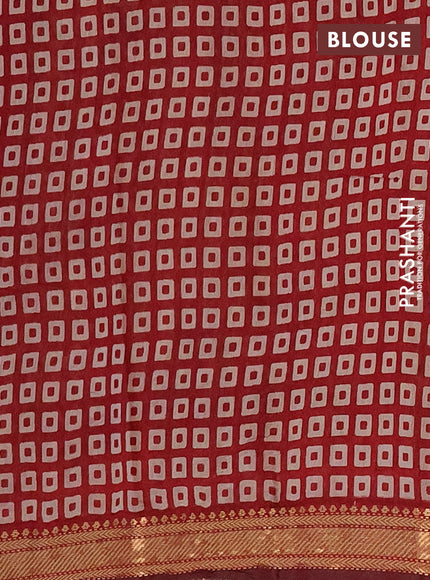 Semi maheshwari cotton saree black and maroon with ikat butta prints and zari woven border