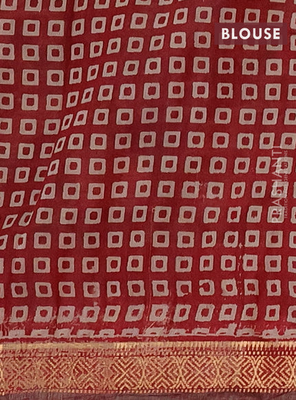 Semi maheshwari cotton saree coffee brown and maroon with allover kalamkari prints and zari woven border