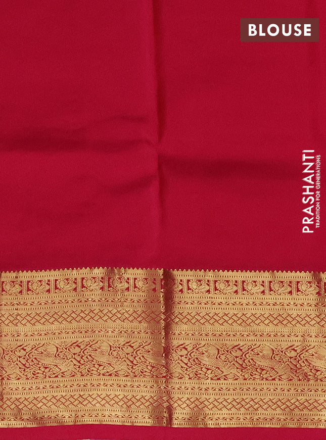 Pure kanchipuram silk saree green and pink with zari woven buttas and zari woven border