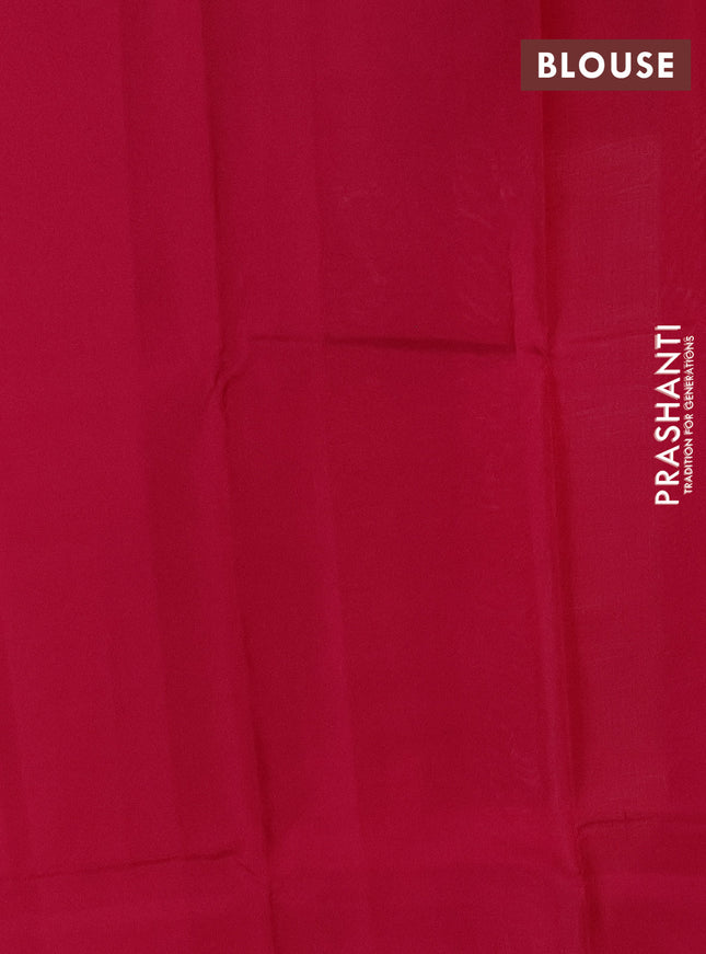 Pure kanchipuram silk saree beige and pink with allover checks & zari buttas and zari woven butta border