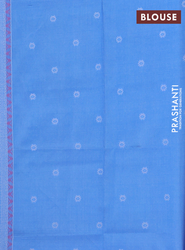 Semi sambalpuri silk saree mehendi green and blue with allover ikat weaves and thread woven border