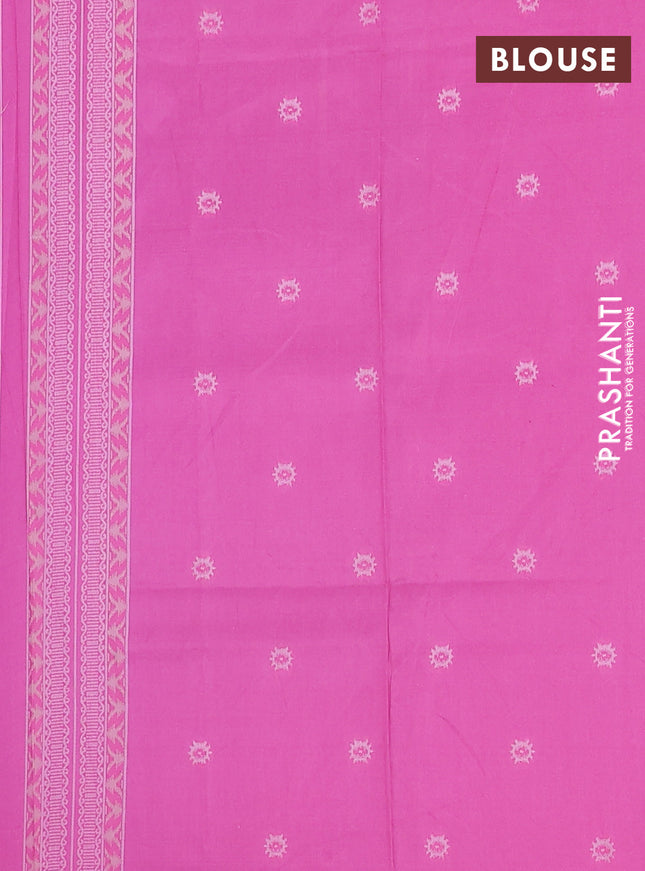 Semi sambalpuri silk saree lavender shade and pink with allover ikat weaves and thread woven border