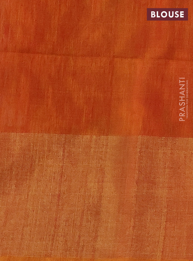 Ikat silk cotton saree grey and mustard yellow with allover ikat weaves and long zari woven ikat border