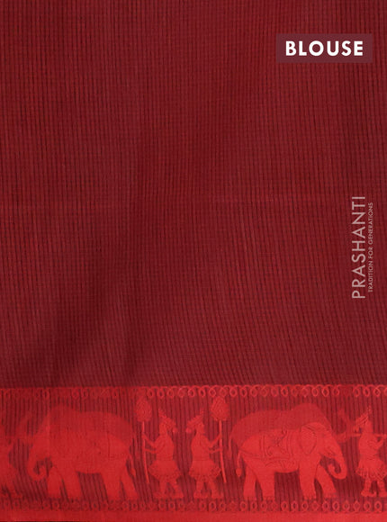 Semi dupion saree black and maroon with allover stripe pattern and thread woven border