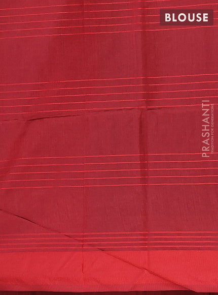 Semi dupion saree black and maroon with allover thread stripe weaves and thread woven border