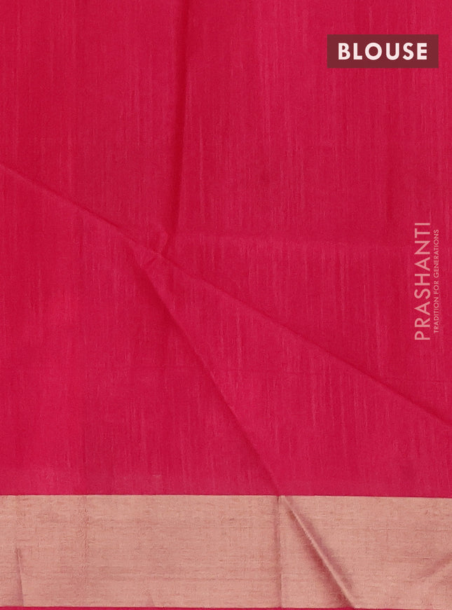 Semi dupion saree dark peach and maroon with allover thread woven ikat weaves and zari woven border