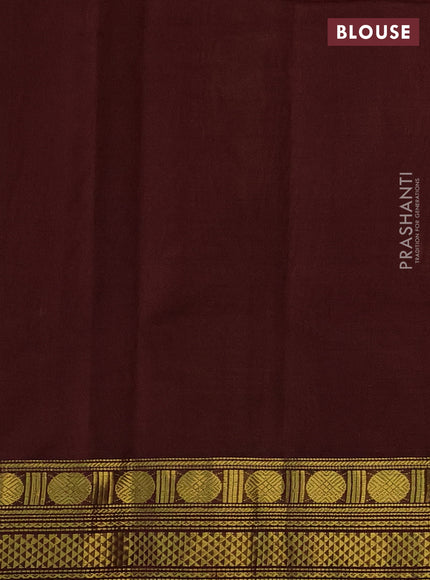 Silk cotton saree mustard yellow and deep maroon with plain body and zari woven border