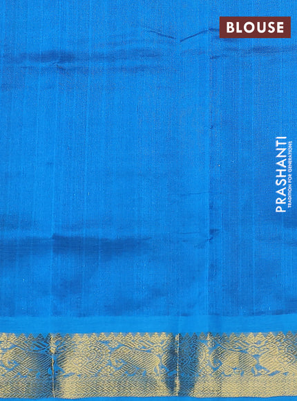 Silk cotton saree dark blue and cs blue with plain body and zari woven border