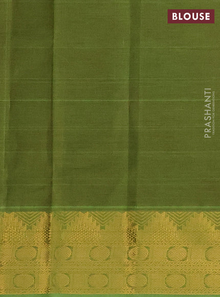 Silk cotton saree maroon and light green with plain body and zari woven border