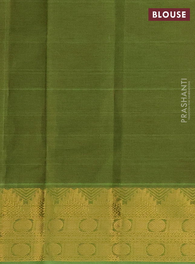 Silk cotton saree maroon and light green with plain body and zari woven border
