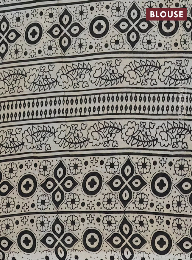 Jaipur cotton saree peacock green and black with ikat butta prints and printed border