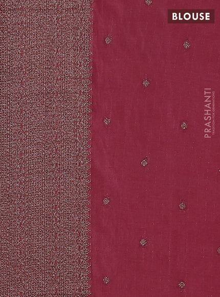 Banarasi semi crepe saree mauve pink with allover woven buttas and woven border