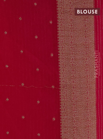 Banarasi semi crepe saree pink with allover woven buttas and woven border