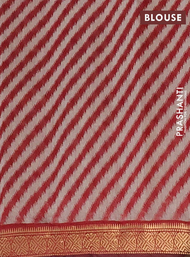 Semi maheshwari cotton saree beige green and maroon with allover kalamkari prints and zari woven border