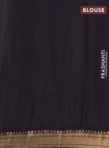 Semi maheshwari cotton saree beige and black with allover prints and zari woven border