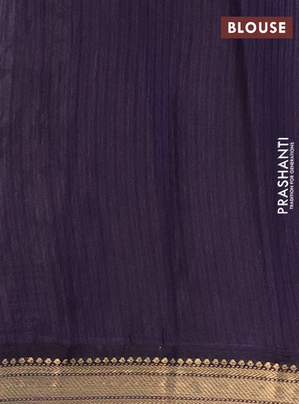 Semi maheshwari cotton saree sap green and dark blue with allover kalamkari prints and zari woven border