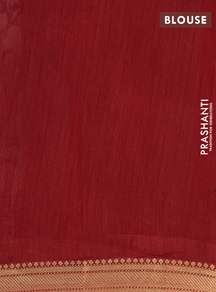 Semi maheshwari cotton saree black and maroon with allover kalamkari prints and zari woven border