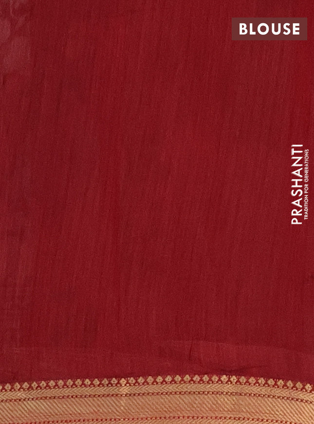 Semi maheshwari cotton saree black and maroon with allover kalamkari prints and zari woven border