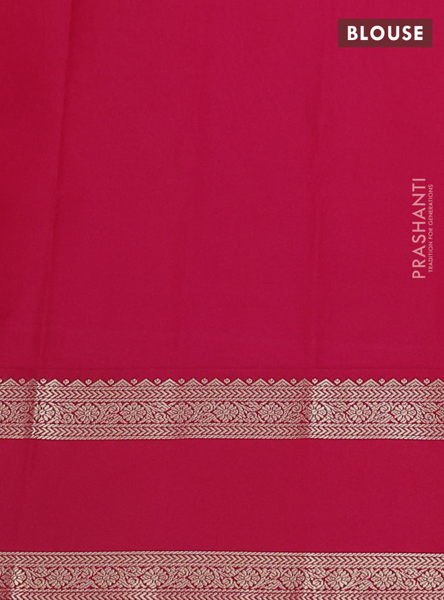 Semi kanchipuram silk saree sandal and pink with zari woven stripes pattern and rettapet zari woven korvai border