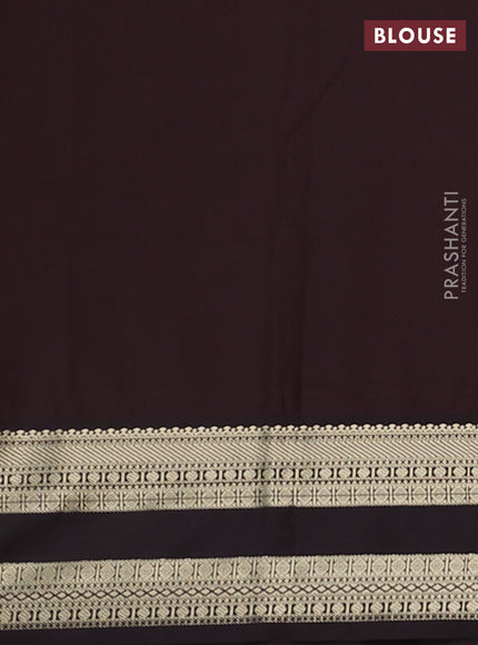 Semi kanchipuram silk saree orange and deep maroon with zari woven buttas and rettapet zari woven korvai border