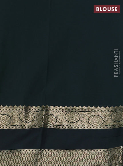 Semi kanchipuram silk saree pista green and bottle green with allover zari weaves and rettapet zari woven korvai border