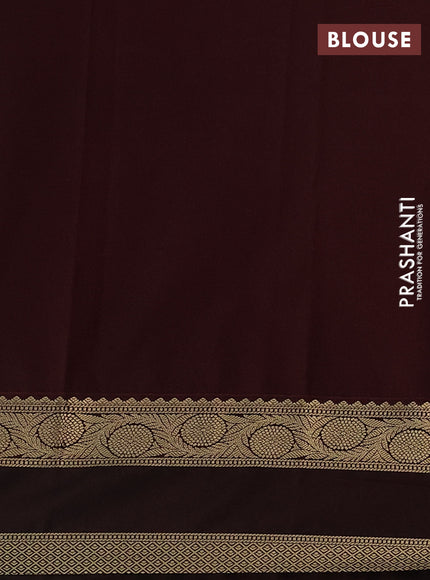 Semi kanchipuram silk saree lime green and deep maroon with allover zari weaves and rettapet zari woven korvai border