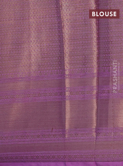 Banarasi warm silk saree purple and lavender with allover zari weaves & buttas and woven border