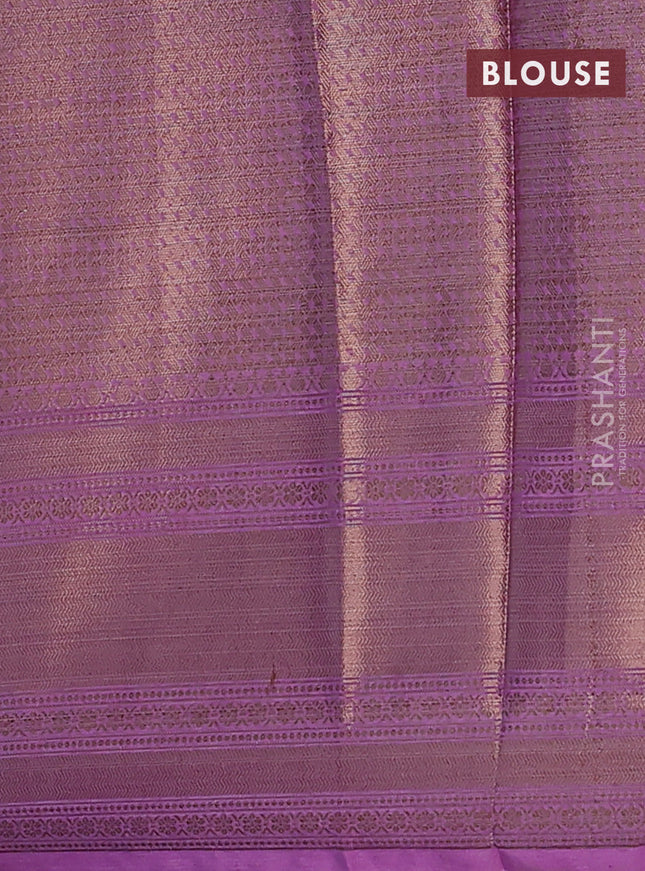 Banarasi warm silk saree purple and lavender with allover zari weaves & buttas and woven border