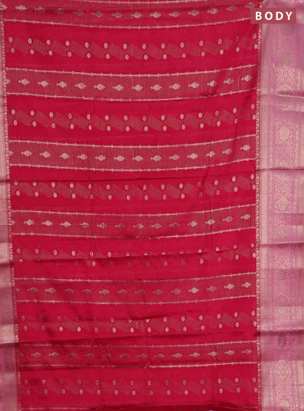 Banarasi warm silk saree pink and light pink with allover zari weaves & buttas and woven border