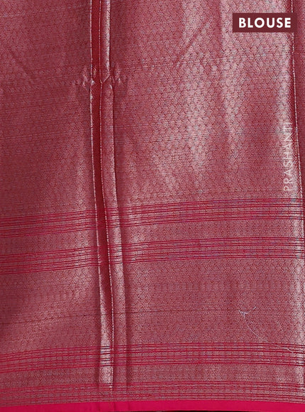 Banarasi warm silk saree peach pink and pink with woven buttas and woven border