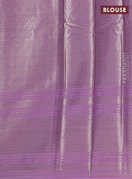Banarasi warm silk saree purple and lavender with woven buttas and woven border