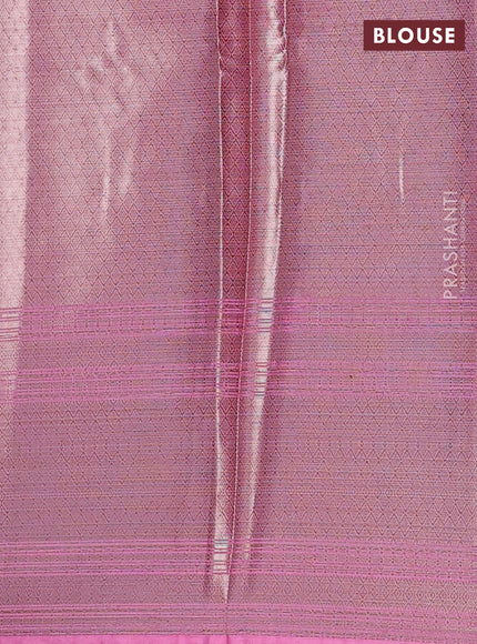 Banarasi warm silk saree pink and light pink with woven buttas and woven border