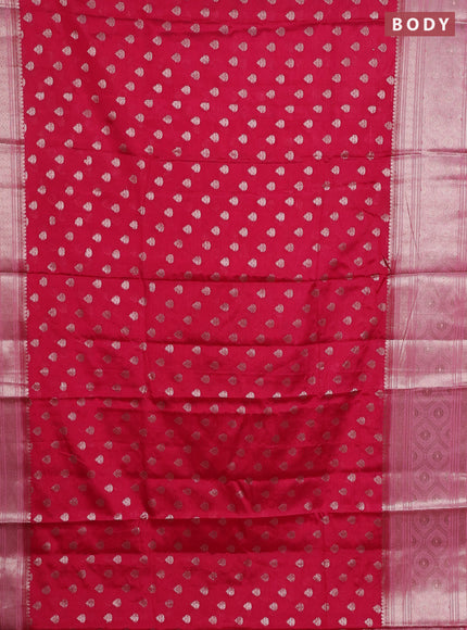 Banarasi warm silk saree pink and light pink with woven buttas and woven border