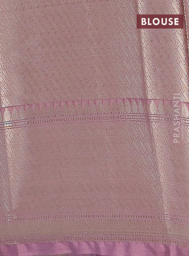 Banarasi warm silk saree wine shade and pastel pink with zari woven floral buttas and zari woven border