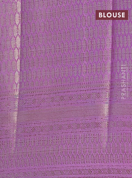 Banarasi warm silk saree purple and lavender with woven buttas and woven border
