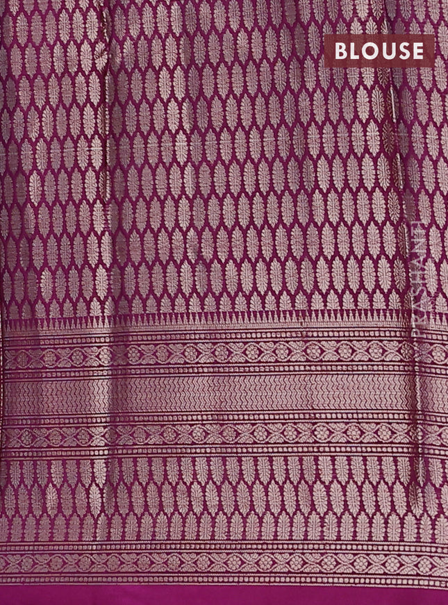 Banarasi warm silk saree lavender and purple with woven buttas and woven border