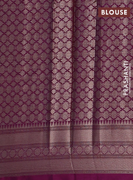 Banarasi warm silk saree lavender and purple with woven buttas and woven border