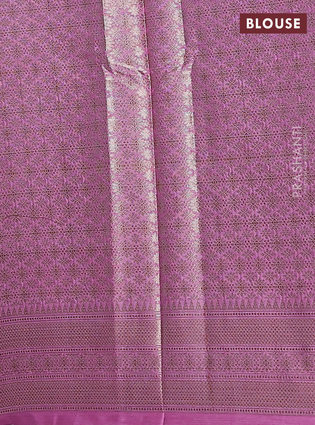 Banarasi warm silk saree deep maroon and light pink with woven buttas and woven border