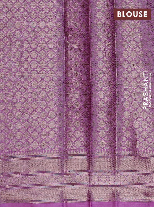 Banarasi warm silk saree purple and lavender with woven buttas and woven border