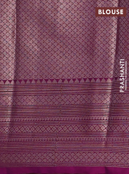 Banarasi warm silk saree lavender and deep purple with woven buttas and woven border