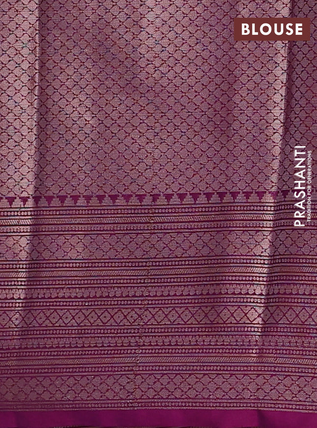 Banarasi warm silk saree lavender and deep purple with woven buttas and woven border