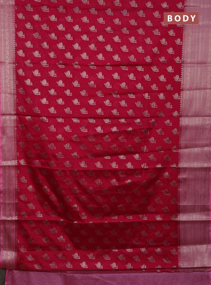 Banarasi warm silk saree pink and light pink with woven buttas and woven border