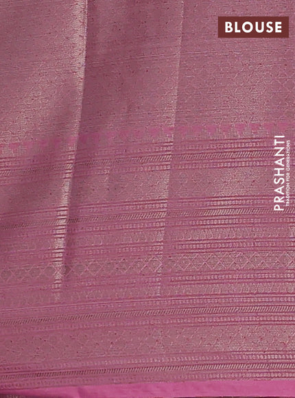 Banarasi warm silk saree pink and light pink with woven buttas and woven border