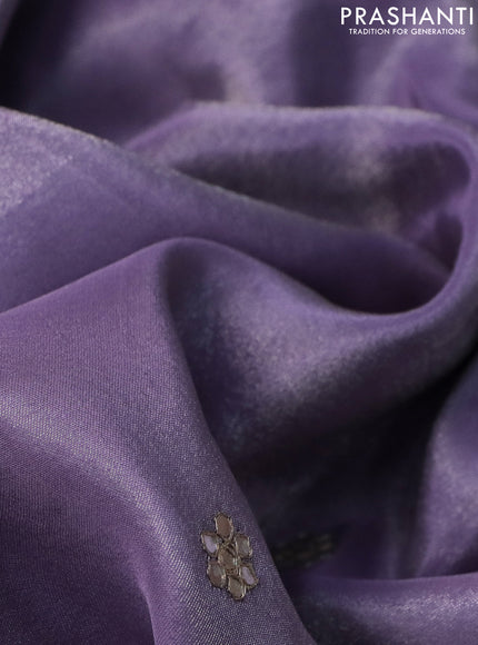 Tissue silk saree lavender and violet with sequin & gotapatti work pallu