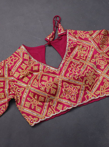 Tissue silk saree peach pink shade and pink with silver zari woven border