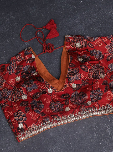 Organza silk saree peach pink with zari stripes & gotapatti work pallu