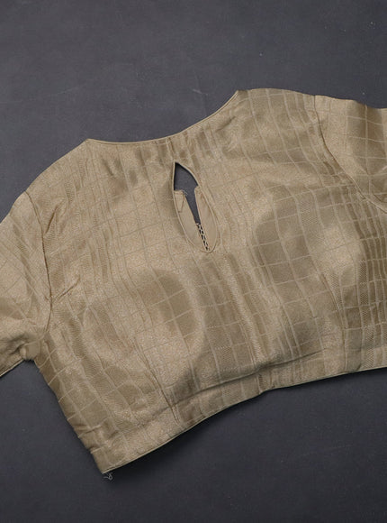 Banarasi silk saree cream with zari buttas & gotapatti work pallu