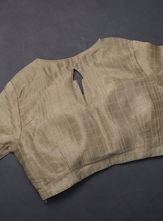 Banarasi silk saree cream with zari buttas & gotapatti work pallu