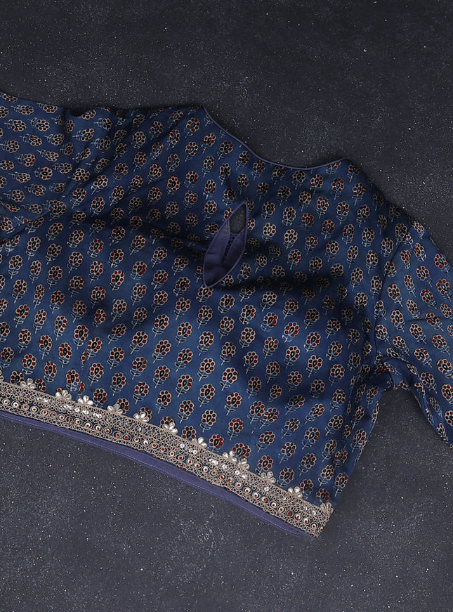 Tissue silk saree pastel grey and blue with plain body & zari woven border